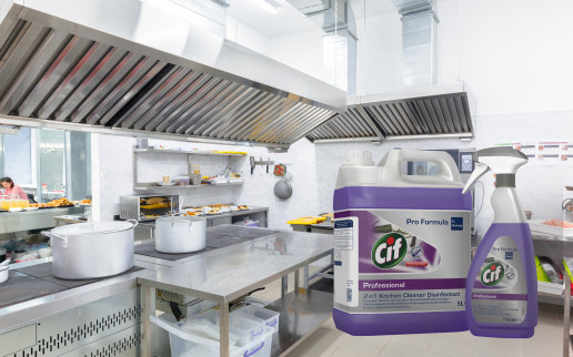 Cif Prof Kitchen Cleaner Disinfectant atmospheric RGB 30x20cm